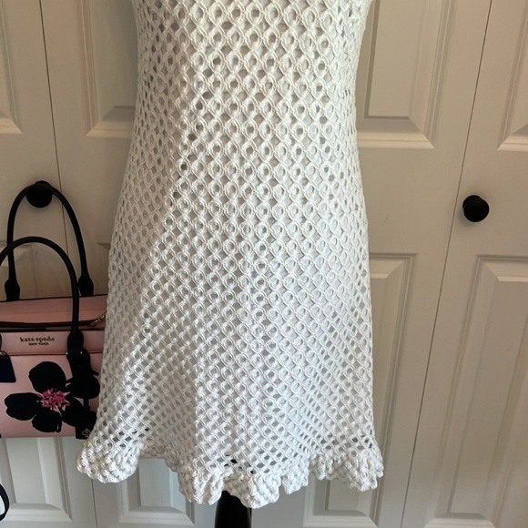 Sharagano White Textured Dress - Picture 3 of 12